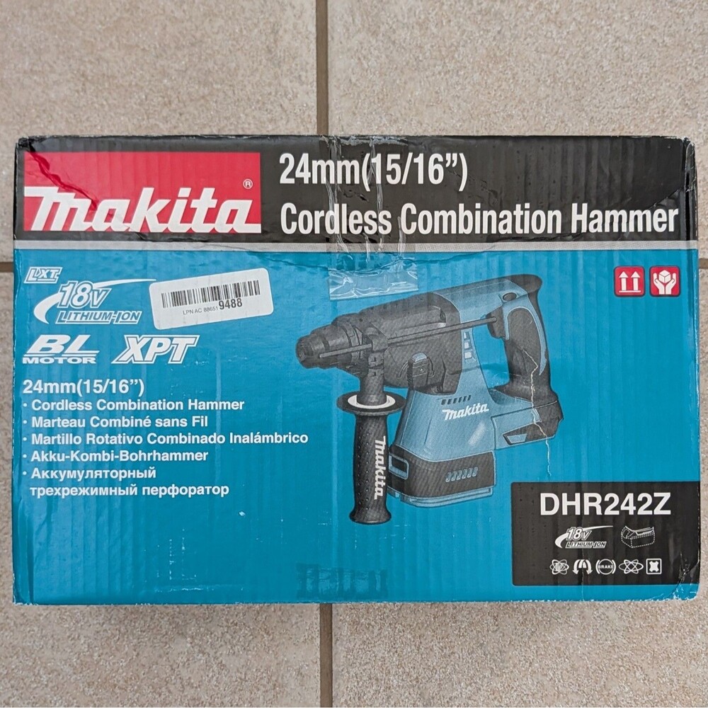 Makita DHR242Z 18V LXT brushless rotary hammer 15/16" without battery & charger